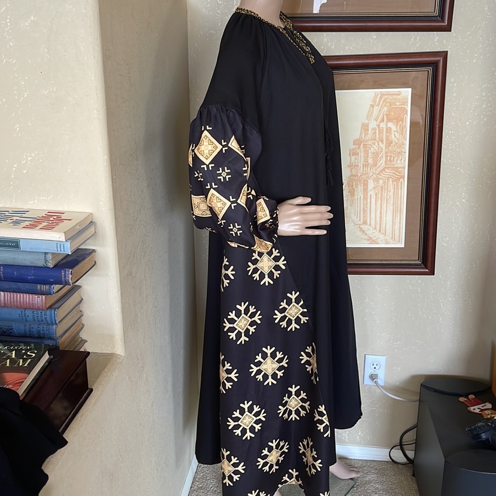 70’s Retro wizard Cottage Fairy Tarot Harry Potter Gown sz XS
